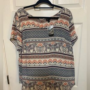 Torrid Henna Garden/Elephant print Abby Blouse